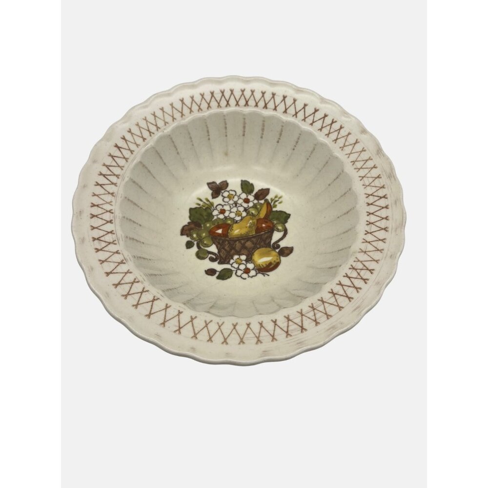 Vintage Metlox Poppytrail Vernon Ware Fruit Basket Vegetable Bowl 9" USA - Picture 2 of 5